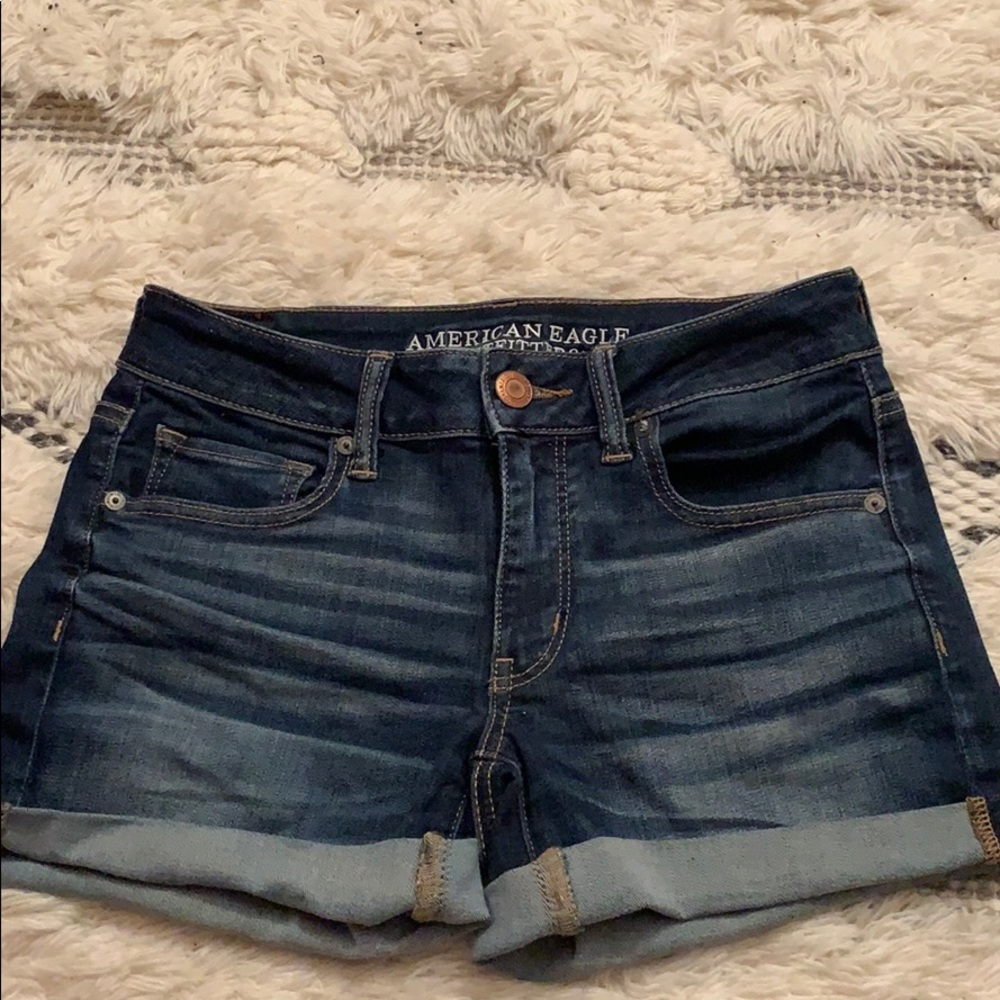 Super super stretch midi jean shorts